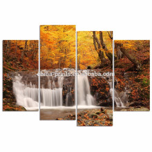 Impresión de la lona del bosque del otoño para la impresión de las imágenes de la cascada del panel de la sala / 4 /